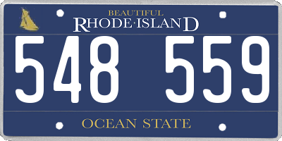 RI license plate 548559