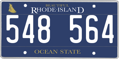 RI license plate 548564