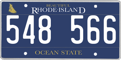 RI license plate 548566