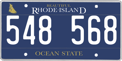 RI license plate 548568