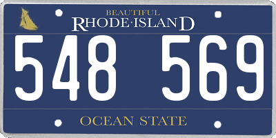 RI license plate 548569