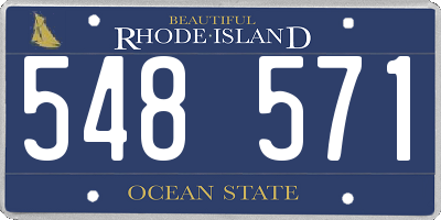 RI license plate 548571