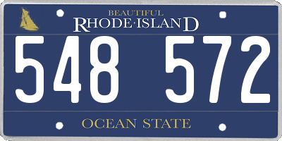 RI license plate 548572
