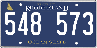 RI license plate 548573