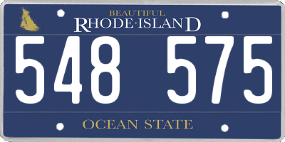 RI license plate 548575