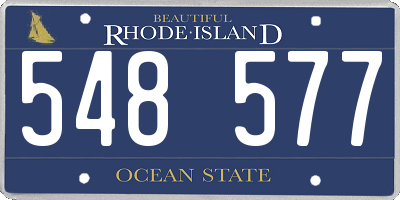 RI license plate 548577