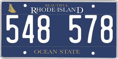 RI license plate 548578
