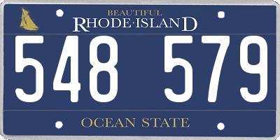 RI license plate 548579