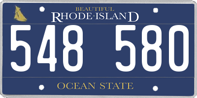 RI license plate 548580