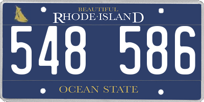 RI license plate 548586