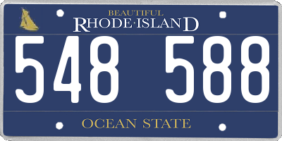 RI license plate 548588