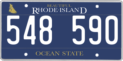 RI license plate 548590