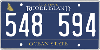 RI license plate 548594