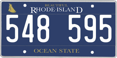 RI license plate 548595