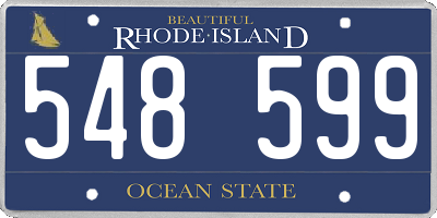 RI license plate 548599