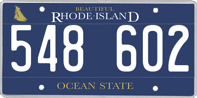 RI license plate 548602