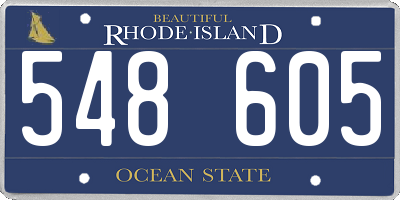 RI license plate 548605