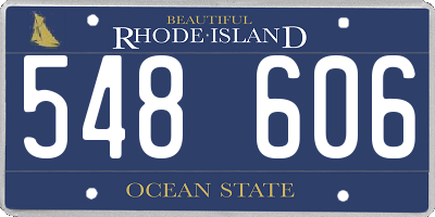 RI license plate 548606