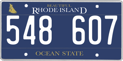 RI license plate 548607