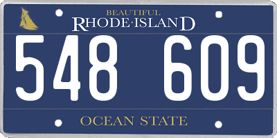 RI license plate 548609