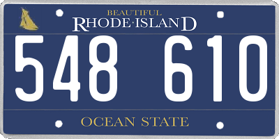 RI license plate 548610