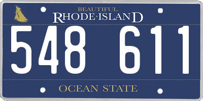 RI license plate 548611