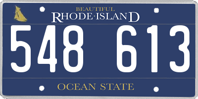 RI license plate 548613