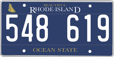 RI license plate 548619