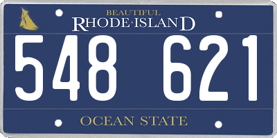 RI license plate 548621