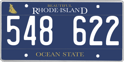 RI license plate 548622
