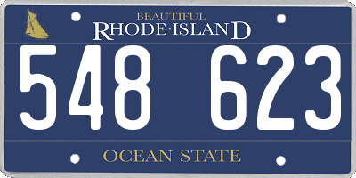 RI license plate 548623