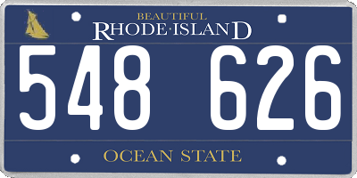 RI license plate 548626