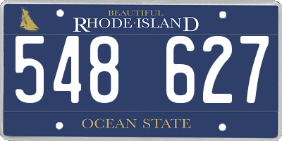 RI license plate 548627