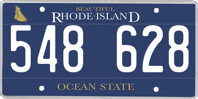 RI license plate 548628