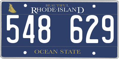 RI license plate 548629