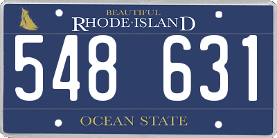 RI license plate 548631