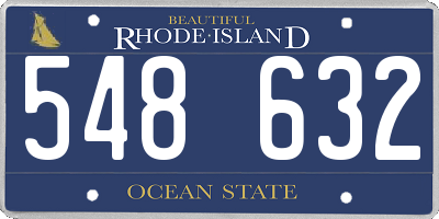 RI license plate 548632