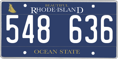 RI license plate 548636