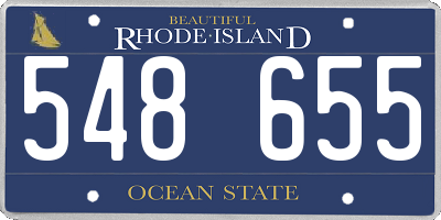 RI license plate 548655