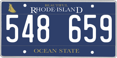 RI license plate 548659