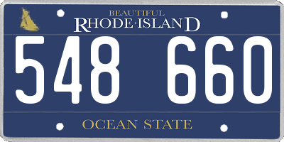 RI license plate 548660