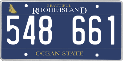 RI license plate 548661