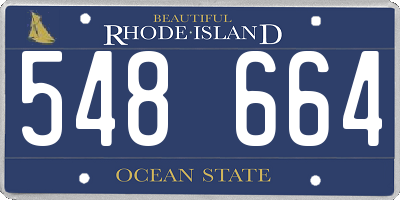 RI license plate 548664