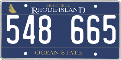 RI license plate 548665