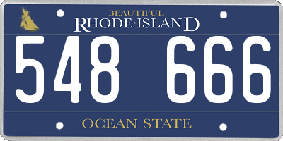 RI license plate 548666