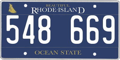 RI license plate 548669