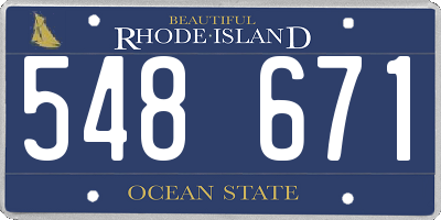 RI license plate 548671