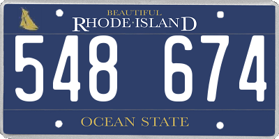 RI license plate 548674