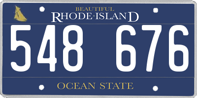 RI license plate 548676