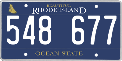 RI license plate 548677